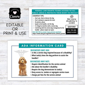 editable custom printable ADA law cards